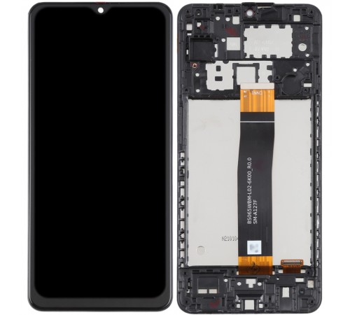 Дисплей для Samsung A125F Galaxy A12, A127 Galaxy A12 Nacho, M127 Galaxy M12, чорний, з рамкою, Original (PRC), SM-A127F BS065WBM-L02-6K00_R0.0