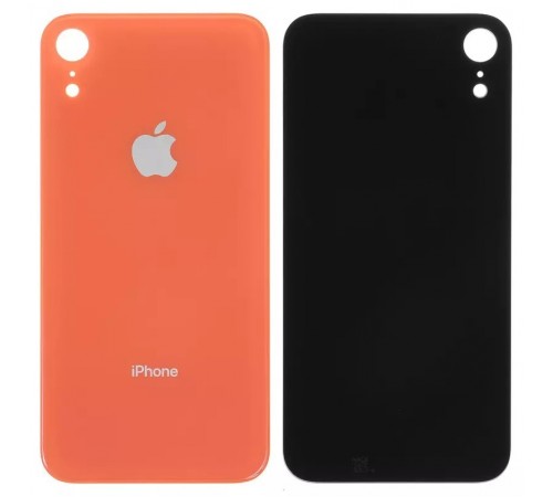 Задняя панель корпуса для iPhone XR, оранжевая, нужно снять стекло камеры, small hole