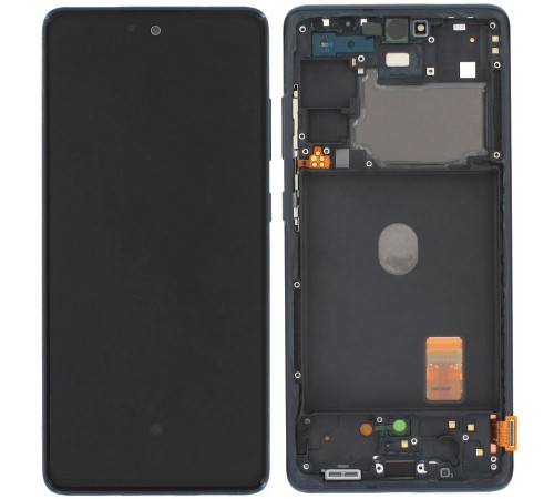 Дисплей для Samsung G780 Galaxy S20 FE, синий, с рамкой, High Copy (OLED)