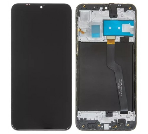 Дисплей для Samsung A105 Galaxy A10, черный, с рамкой, Original (PRC)