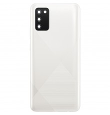 Задняя панель корпуса для Samsung A025F/DS Galaxy A02s, белая + стекло камеры