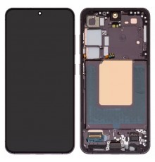 Дисплей для Samsung S921 Galaxy S24, черный, с рамкой, Оригинал (переклеено стекло)