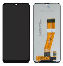Дисплей для Samsung A025G Galaxy A02s, M025 Galaxy M02s, чорний, без рамки, Original (PRC), з жовтим шлейфом, (163x72,5 mm)
