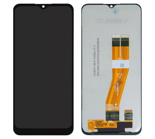 Дисплей для Samsung A025G Galaxy A02s, M025 Galaxy M02s, чорний, без рамки, Original (PRC), з жовтим шлейфом, (163x72,5 mm)