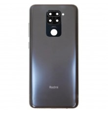 Задняя панель корпуса для Xiaomi Redmi Note 9, серая, Copy + стекло камеры