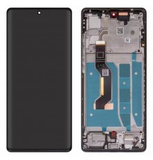 Дисплей для Motorola Moto G85, чорний, з рамкою, Original (PRC), XT2427-3