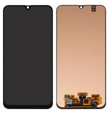 Дисплей для Samsung M215 Galaxy M21, M305 Galaxy M30, M307 Galaxy M30s, M315 Galaxy M31, черный, без рамки, Оригинал (переклеено стекло)