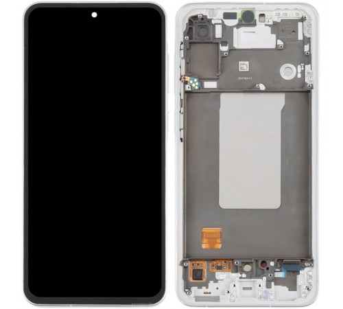 Дисплей для Samsung A566 Galaxy A56, серебристый (Lightgray), з рамкою, Original