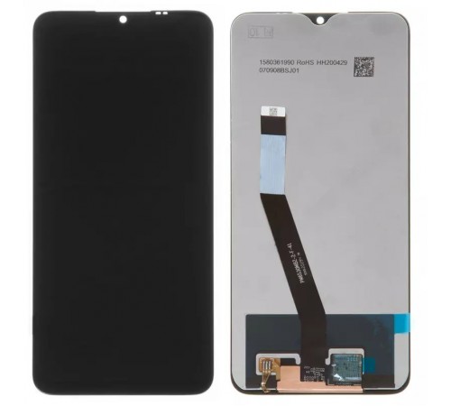 Дисплей для Xiaomi Poco M2, Redmi 9, чорний, без рамки, Оригінал (переклеєне скло), M2004J19G, M2004J19C