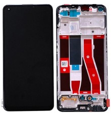 Дисплей для Oppo A94 4G, A94 5G, Reno 5 Lite, черный, с рамкой, Copy (TFT)