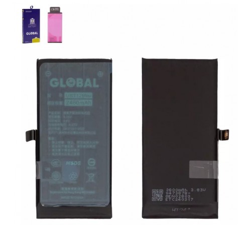 Аккумулятор Mechanic для Apple iPhone 12 mini, Li-Polymer, 3,8 В, 2460 мАч, повышенная ёмкость, original IC