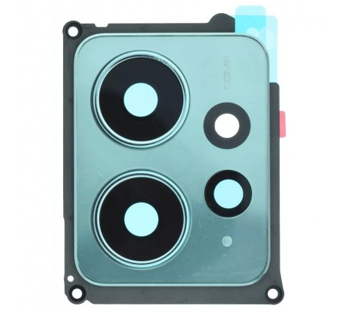 Скло камери для Xiaomi Redmi Note 12 4G, зелене, з рамкою