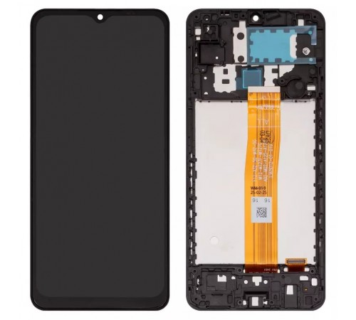 Дисплей для Samsung A127 Galaxy A12 Nacho, черный, с рамкой, High Copy