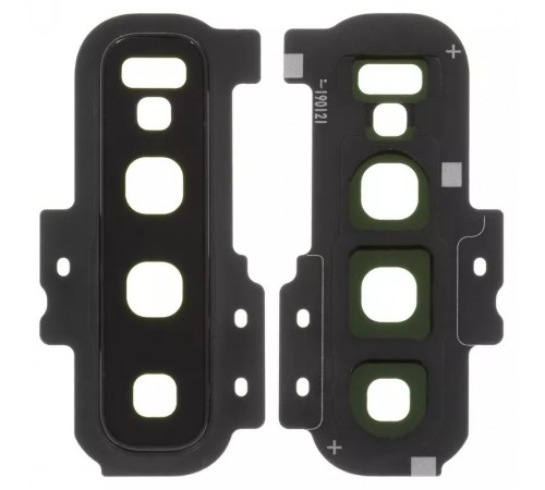 Скло камери для Samsung G975 Galaxy S10 Plus, чорне (Prism Black), з рамкою