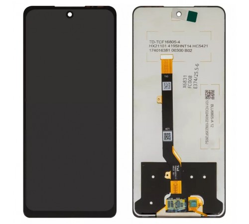 Дисплей для Tecno Spark 20 Pro (KJ6); Infinix Hot 40 (X6836), Hot 40 Pro (X6837), чорний, без рамки, (Box) TXDI680QBQPX-33