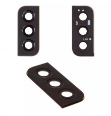 Стекло камеры для Samsung S906B Galaxy S22 Plus 5G, черное, с рамкой