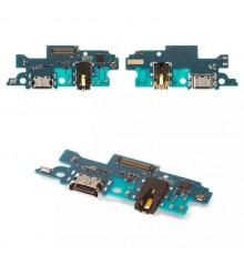 Шлейф для Samsung M205F/DS Galaxy M20, коннектора наушников, коннектора зарядки, микрофона, плата зарядки, Original (PRC)