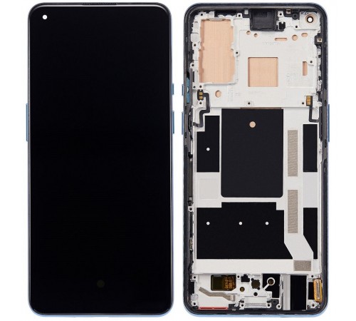 Дисплей для OnePlus 9, фиолетовый (Winter Mist), с рамкой, Original (PRC) (переклеено стекло)