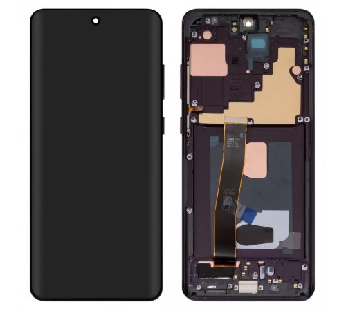 Дисплей для Samsung G988 Galaxy S20 Ultra, чорний, без рамки, High Copy original LCD size, (OLED)