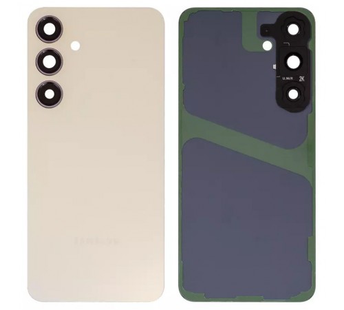 Задняя панель корпуса для Samsung S926 Galaxy S24 Plus, желтая (Amber Yellow) + стекло камеры