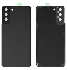 Задняя панель корпуса для Samsung G996 Galaxy S21 Plus 5G, черная (Phantom Black) + стекло камеры