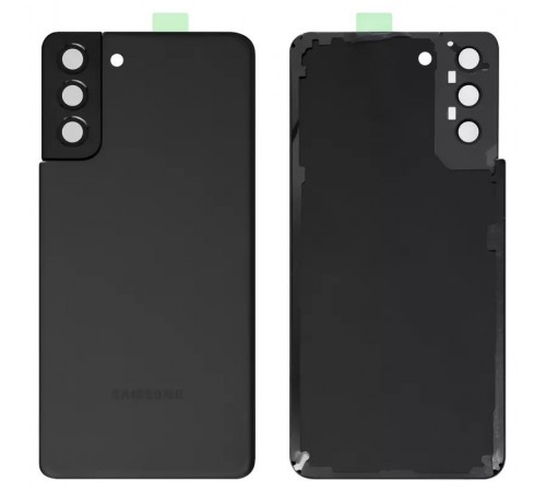 Задняя панель корпуса для Samsung G996 Galaxy S21 Plus 5G, черная (Phantom Black) + стекло камеры