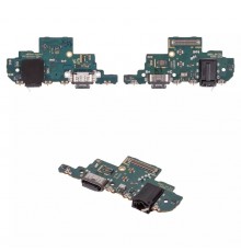 Шлейф для Samsung A528 Galaxy A52s 5G, коннектора зарядки, с микрофоном, с компонентами, Original (PRC), плата зарядки, ver. K1