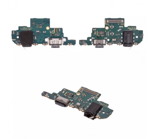 Шлейф для Samsung A528 Galaxy A52s 5G, коннектора зарядки, с микрофоном, с компонентами, Original (PRC), плата зарядки, ver. K1