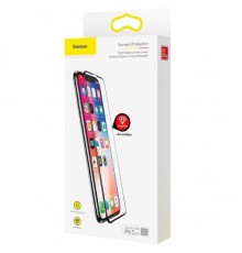 Защитное стекло для Apple iPhone XS Max, iPhone 11 Pro Max, 0.3mm, 5D, 9H, Rigid-Edge Curved-Screen Tempered Glass, Baseus (SGAPIPH65-AJG01), черный