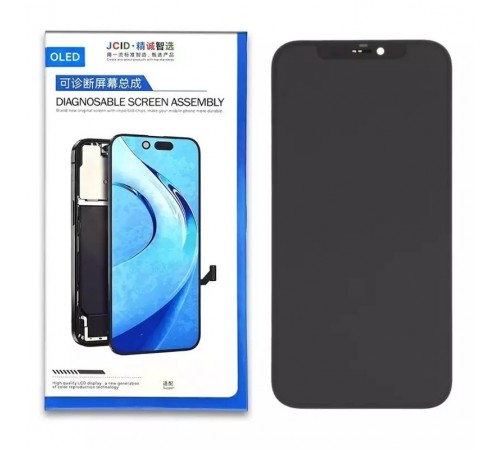 Дисплей для iPhone 12, iPhone 12 Pro, черный, с рамкой, High Copy, без ошибки, (OLED)