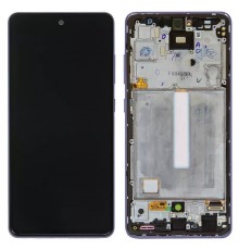 Дисплей для Samsung A525 Galaxy A52, A526 Galaxy A52 5G, фиолетовый, с рамкой, Original (PRC)