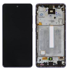 Дисплей для Samsung A525 Galaxy A52, A526 Galaxy A52 5G, фиолетовый, с рамкой, Original (PRC)