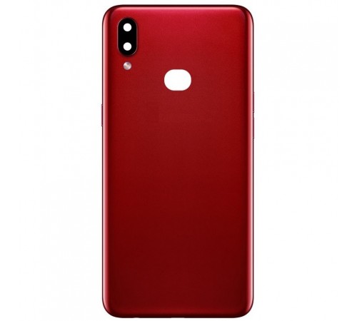 Задняя панель корпуса для Samsung A107F/DS Galaxy A10s, красная + стекло камеры