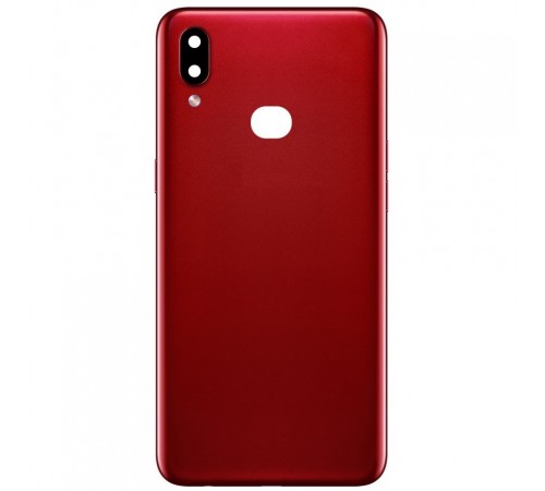 Задняя панель корпуса для Samsung A107F/DS Galaxy A10s, красная + стекло камеры Задняя панель корпуса для Samsung A107F/DS Galaxy A10s, красная + стекло камеры