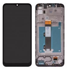 Дисплей для Motorola Moto E20 XT2155, черный, с рамкой, High Copy