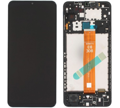 Дисплей для Samsung A127 Galaxy A12 Nacho, черный, с рамкой, Original (PRC), SM-A127F HL6127JX-L06-DB00-R0.0