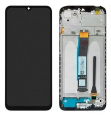 Дисплей для Xiaomi Poco C40, Redmi 10C, черный, с рамкой, Original (PRC)