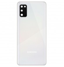 Задня панель корпусу для Samsung A415 Galaxy A41, срібляста (Prism Crush Silver) + скло камери
