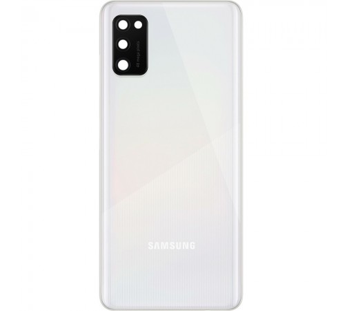 Задняя панель корпуса для Samsung A415 Galaxy A41, серебристая (Prism Crush Silver) + стекло камеры