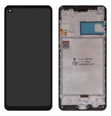 Дисплей для Samsung A217 Galaxy A21s, черный, с рамкой, High Copy