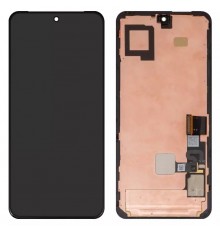 Дисплей для Google Pixel 8, чорний, з рамкою, Оригінал (переклеєно скло), GKWS6, G9BQD, GA04851-US, GZPFO, GPJ41