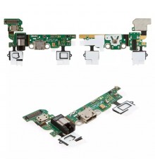 Шлейф для Samsung A300F Galaxy A3, A300FU Galaxy A3, мікрофона, коннектора наушників, коннектора зарядки, з компонентами, REV 0.1