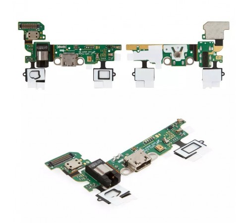 Шлейф для Samsung A300F Galaxy A3, A300FU Galaxy A3, мікрофона, коннектора наушників, коннектора зарядки, з компонентами, REV 0.1