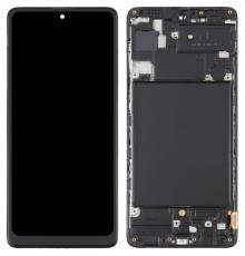 Дисплей для Samsung A715 Galaxy A71, чорний, з рамкою, High Copy (OLED)