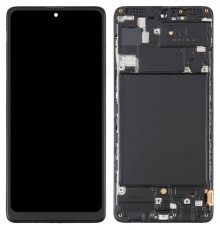 Дисплей для Samsung A715 Galaxy A71, черный, с рамкой, High Copy (OLED)