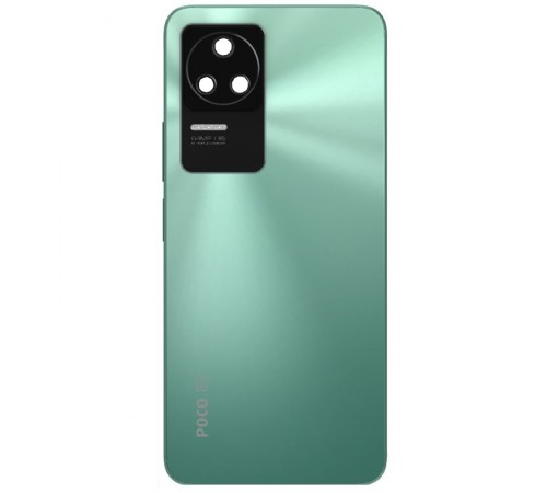Задняя панель корпуса для Xiaomi Poco F4, Redmi K40s, зеленая (Nebula Green), Copy + стекло камеры, 64MP, Лого Poco