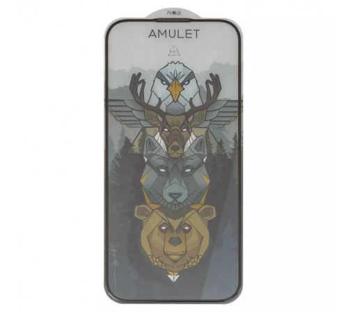 Захисне скло iNobi Amulet для Apple iPhone 15 Pro, Full Glue, Anti-Static, чорне 