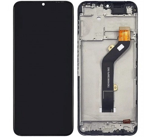 Дисплей для Tecno Spark 7 (KF6n), чорний, з рамкою, Original (PRC)