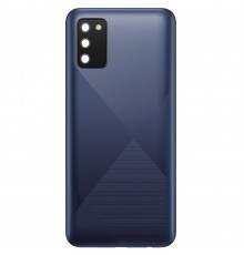Задняя панель корпуса для Samsung A025F/DS Galaxy A02s, синяя + стекло камеры