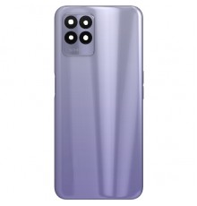 Задня панель корпуса для Realme 8i, фіолетова (Space Purple) + скло камери